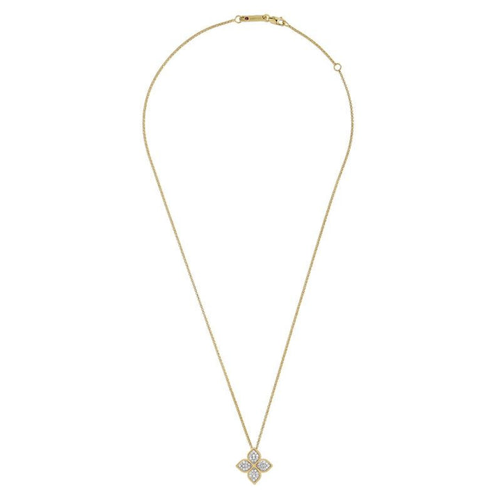 PRINCESS FLOWER PENDANT WITH DIAMONDS