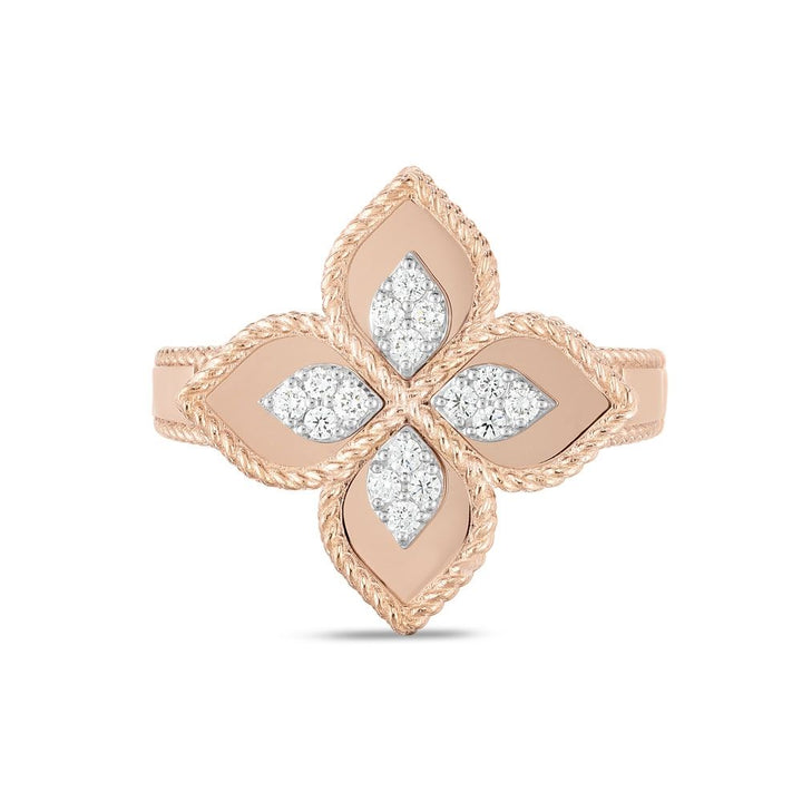 PRINCESS FLOWER RING WITH DIAMONDS