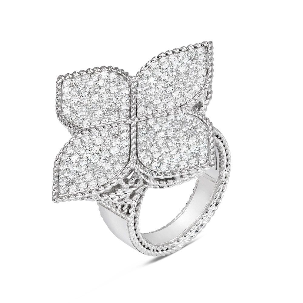 PRINCESS FLOWER RING WITH DIAMONDS