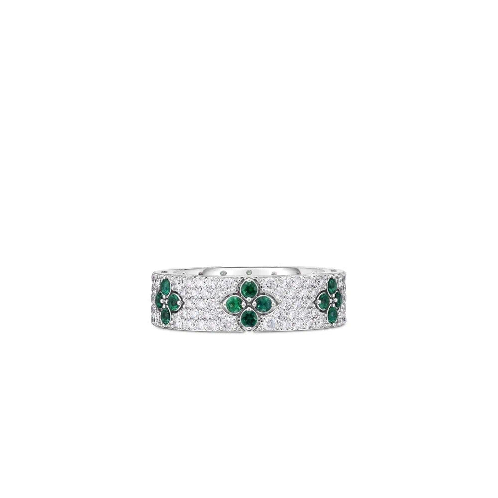 LOVE IN VERONA RING WITH DIAMONDS AND EMERALDS