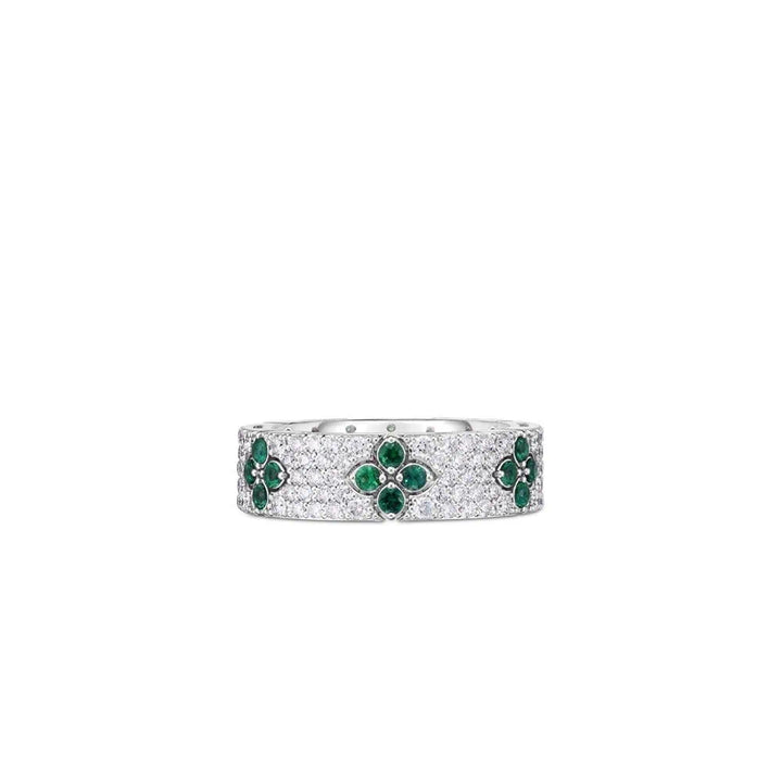 LOVE IN VERONA RING WITH DIAMONDS AND EMERALDS