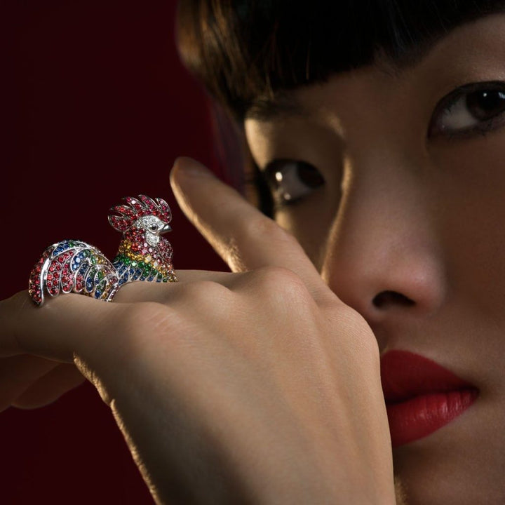 RING WHITE GOLD ANIMALIER