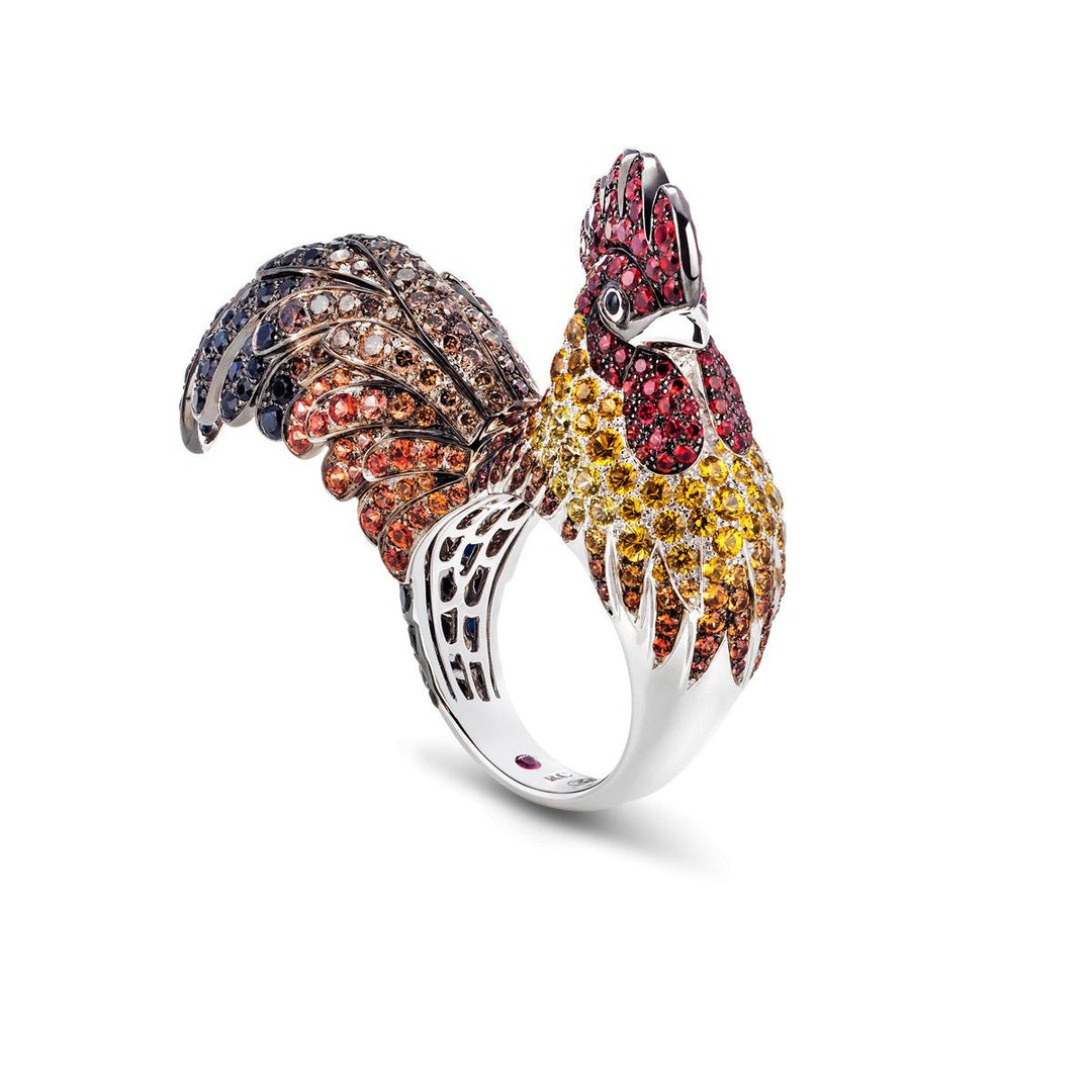 RING WHITE GOLD ANIMALIER