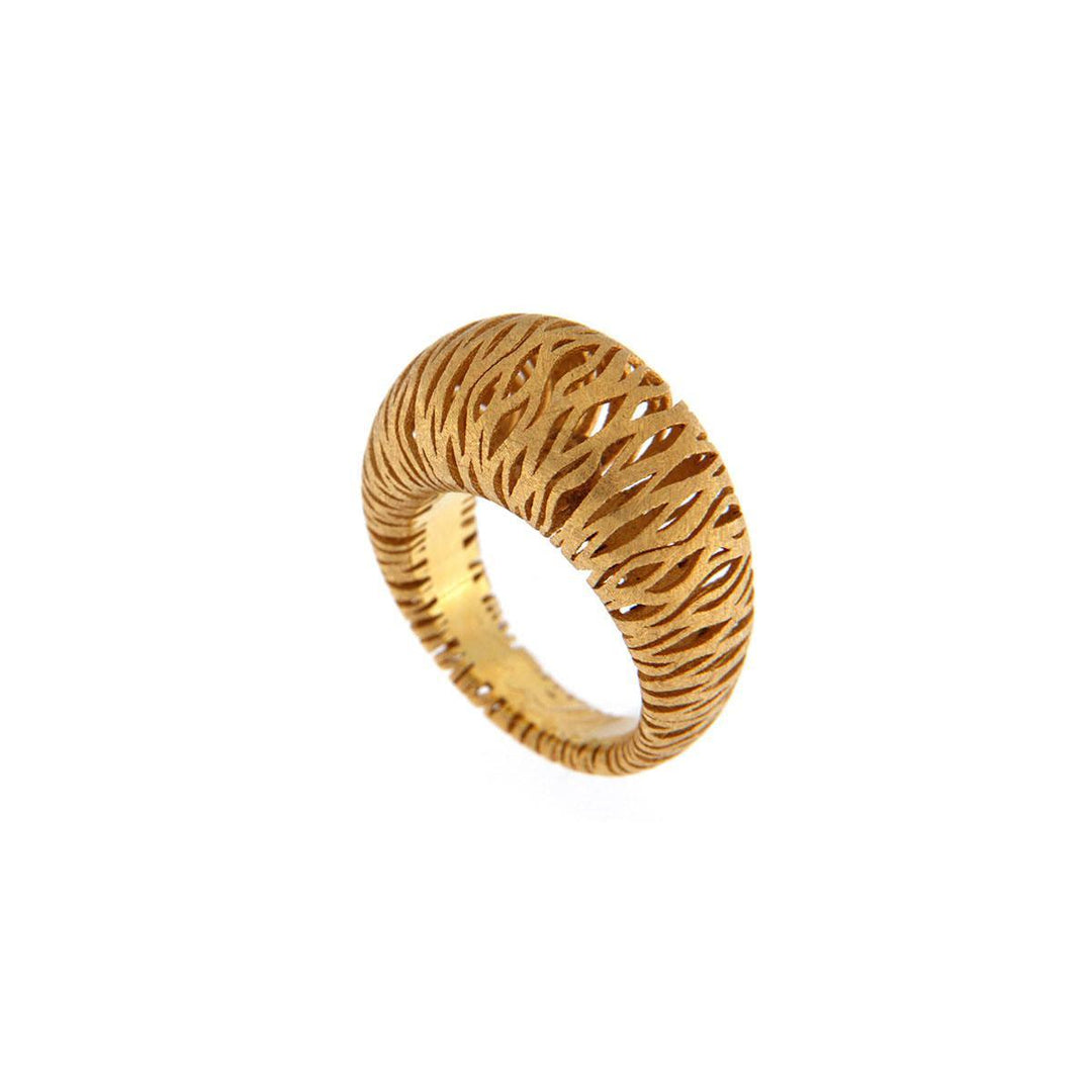 Basket Gold Ring - S.Vaggi Jewelry Store