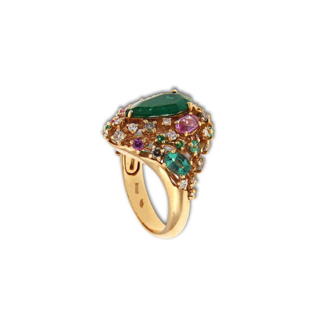 Gold Ring with Stones