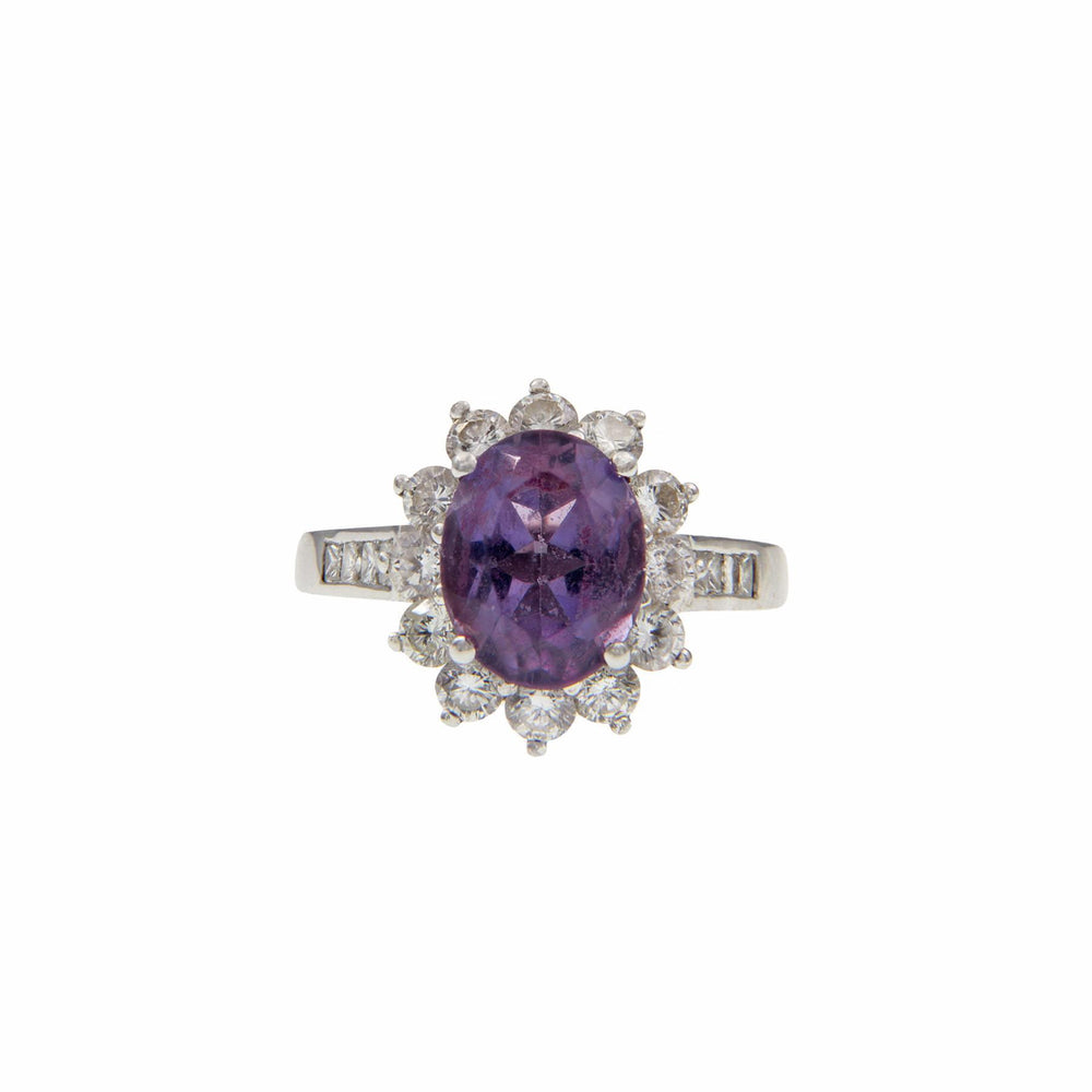 Vintage Diamonds&Amethyst Gold Ring - S.Vaggi Jewelry Store