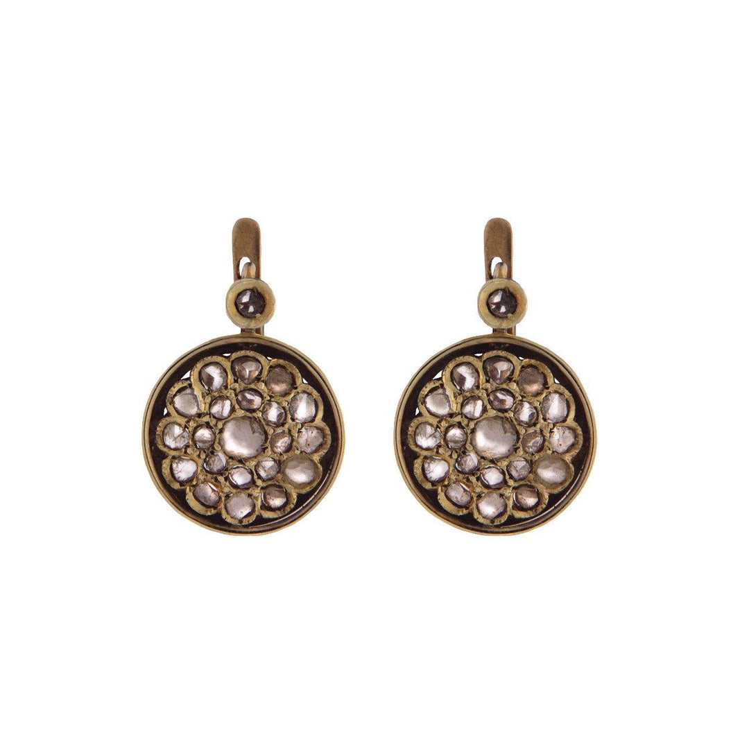 Round Roses Earrings - S.Vaggi Jewelry Store