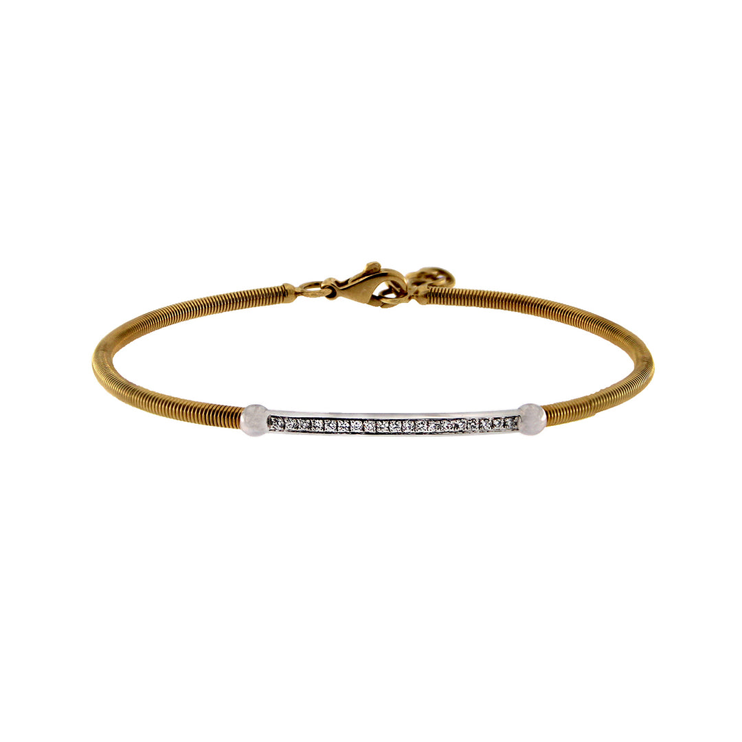 Yellow Diamond Bar Bracelet