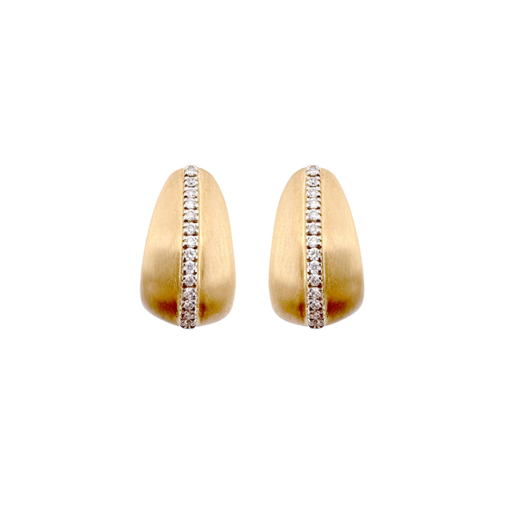 Gold Earrings with Diamonds