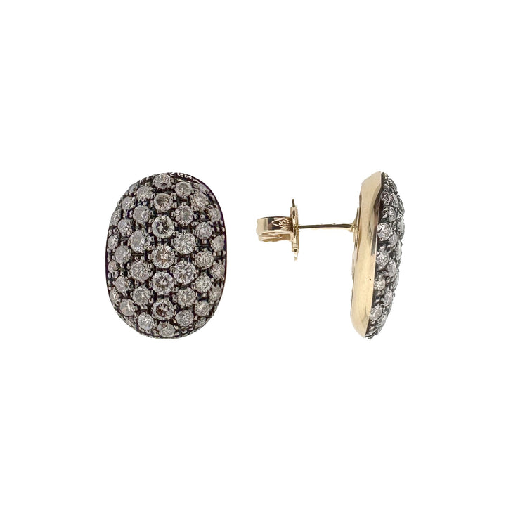 Vintage Gold Earrings with Diamonds