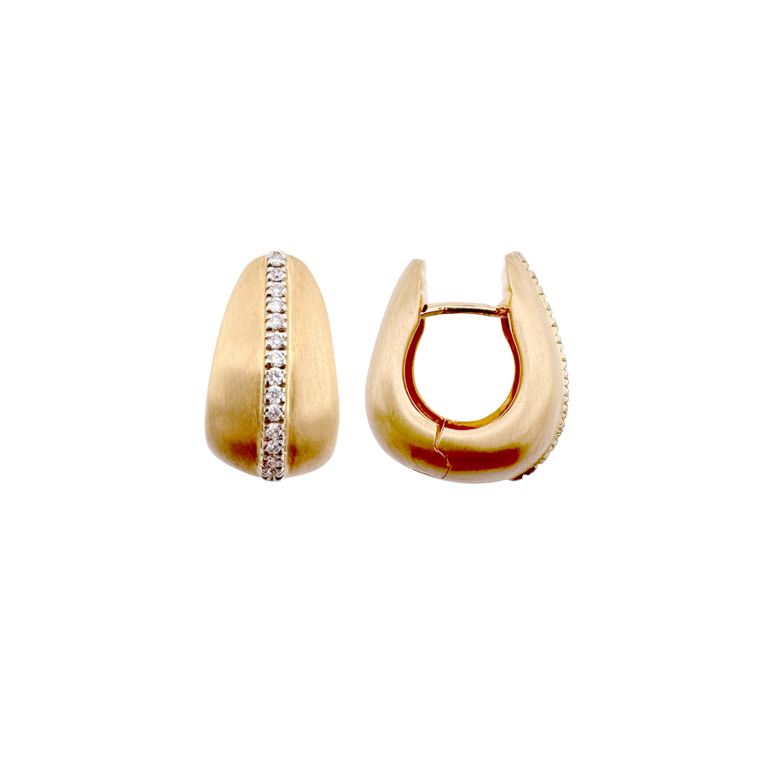 Gold Earrings with Diamonds