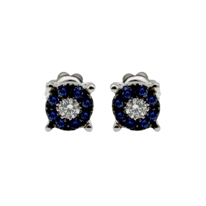 Gold Earrings with Sapphires