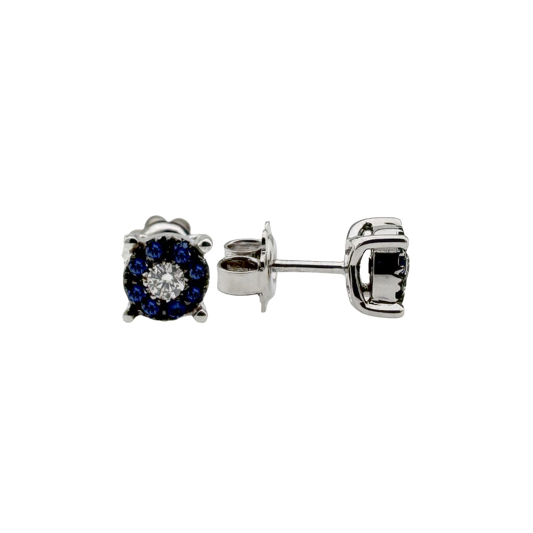 Gold Earrings with Sapphires