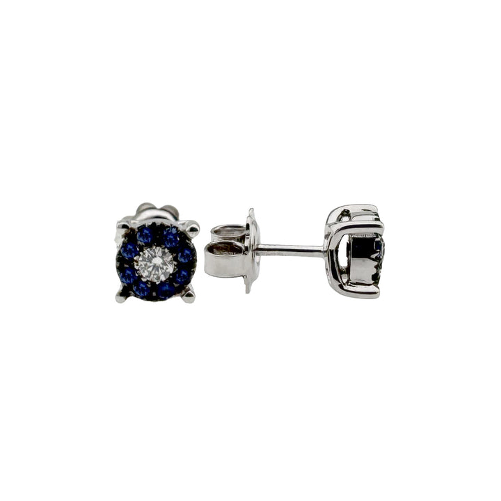 Gold Earrings with Sapphires