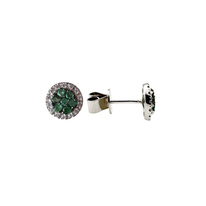 Gold Earrings with Emeralds
