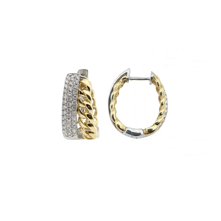 Gold Earrings with Diamonds