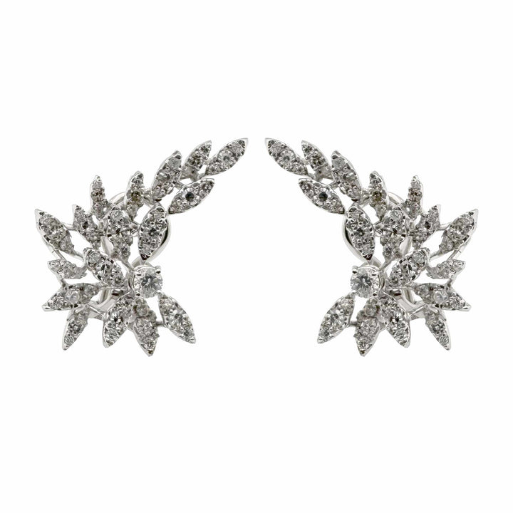 Vintage Gold Earrings with Diamonds