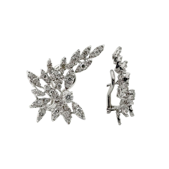 Vintage Gold Earrings with Diamonds