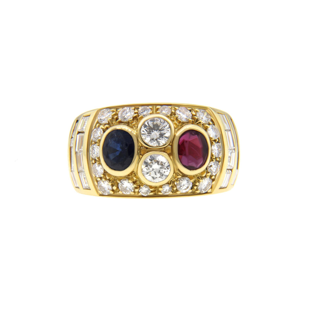 Vintage Gold Ring with Stones