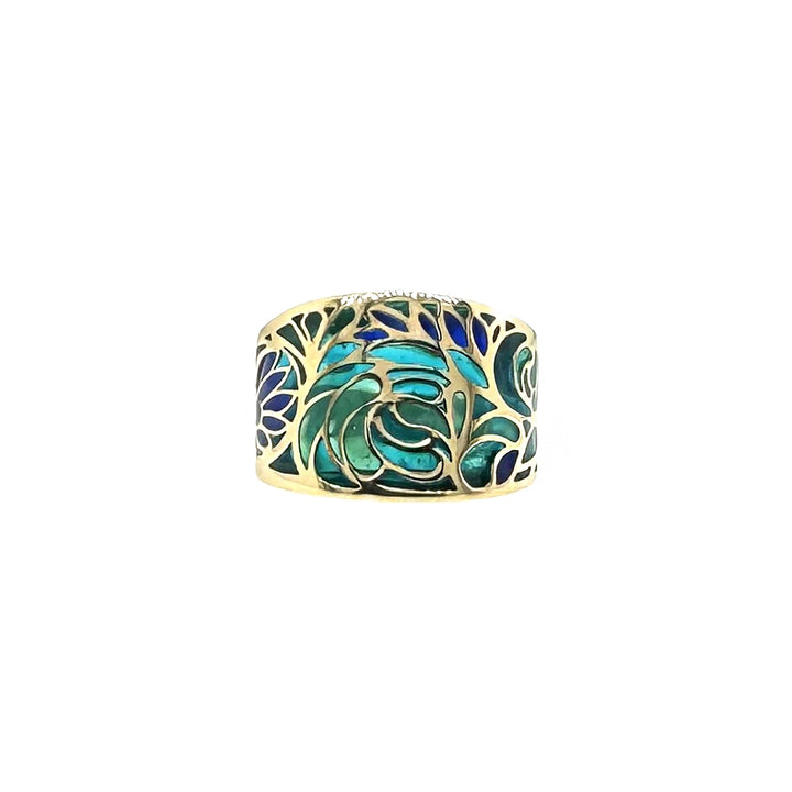 Gold Ring with Enamel