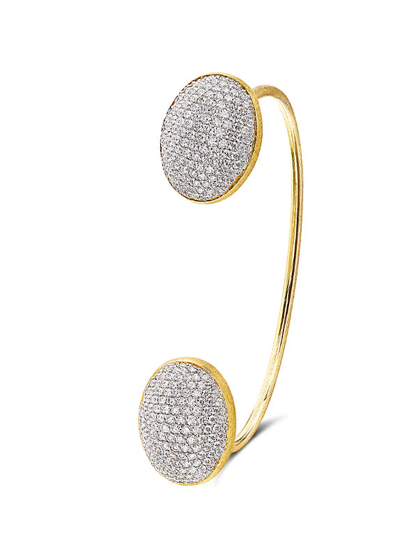 "BUBBLE" GOLD AND DIAMONDS BANGLE (SMALL)