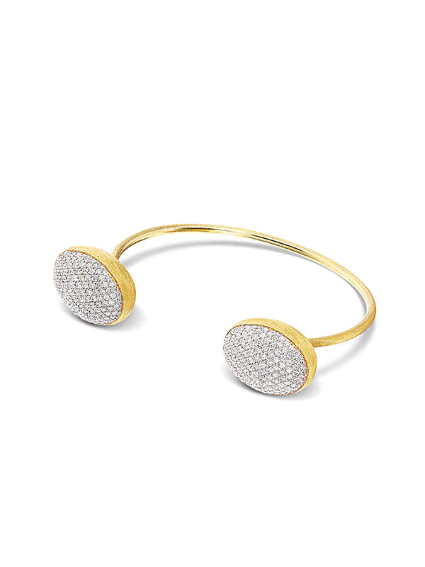 "BUBBLE" GOLD AND DIAMONDS BANGLE (SMALL)