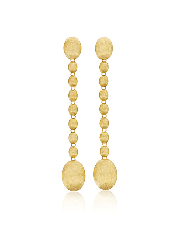 IVY "NUVOLE" HAND-ENGRAVED DEGRADÉ GOLD BOULES CHUNKY EARRINGS