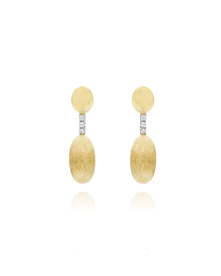 "DANCING ÉLITE" GOLD AND DIAMONDS HANDMADE MINIMAL EARRINGS