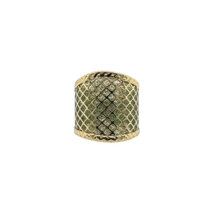 Gold Ring with Enamel