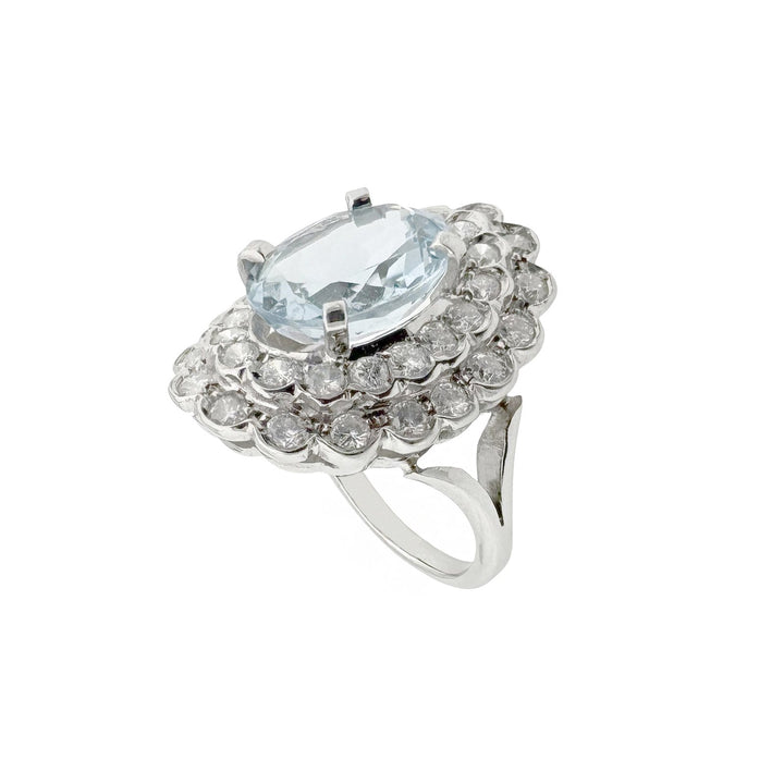 Vintage Gold Ring with Aquamarine