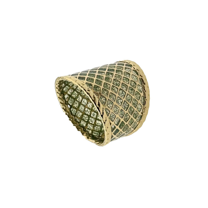 Gold Ring with Enamel