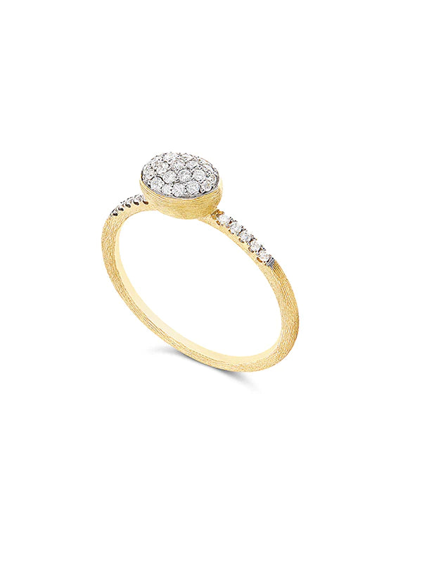 "ÉLITE" DIAMONDS AND GOLD ROMANTIC ENGAGEMENT RING (SMALL)