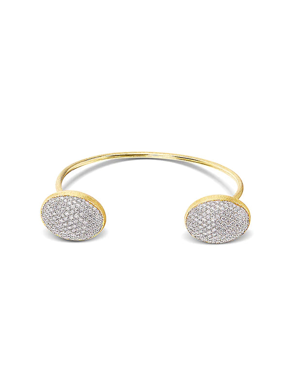 "BUBBLE" GOLD AND DIAMONDS BANGLE (LARGE)