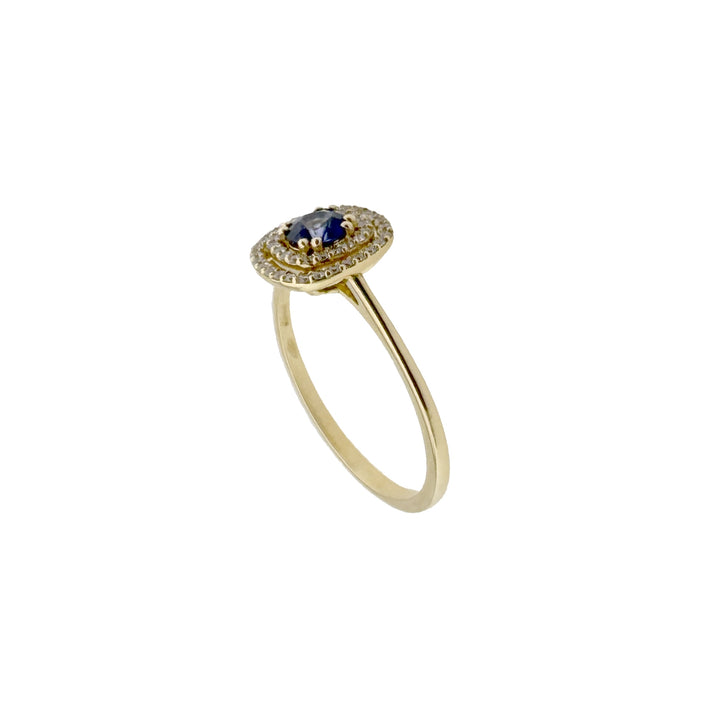 Gold Ring with Sapphire