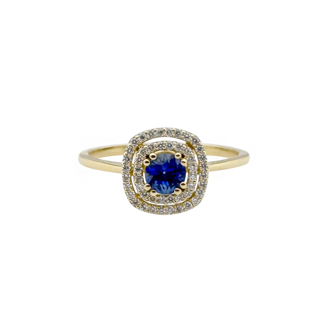 Gold Ring with Sapphire