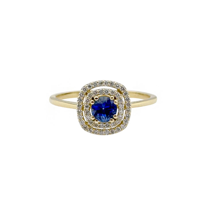 Gold Ring with Sapphire