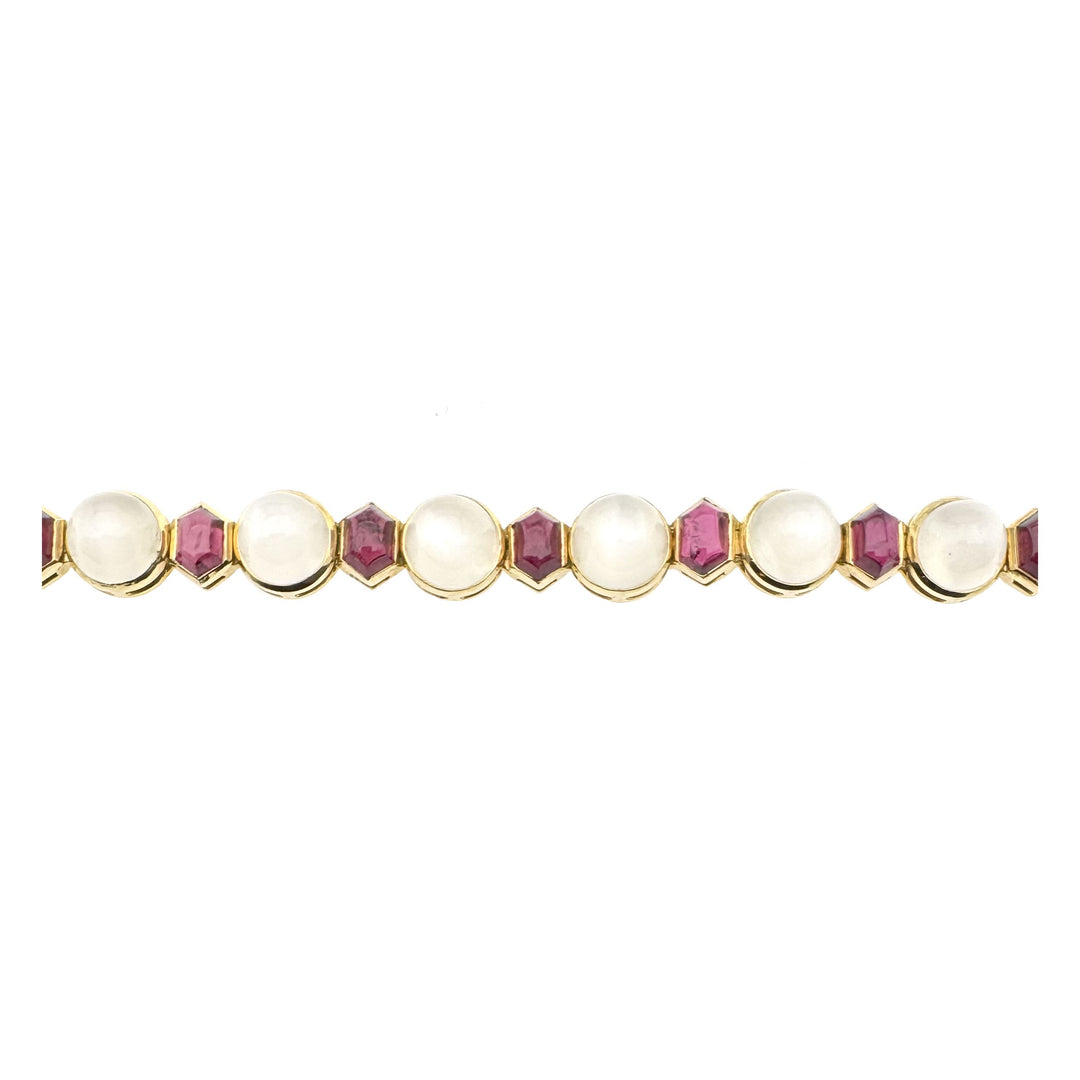 Vintage Gold Bracelet with Moonstone