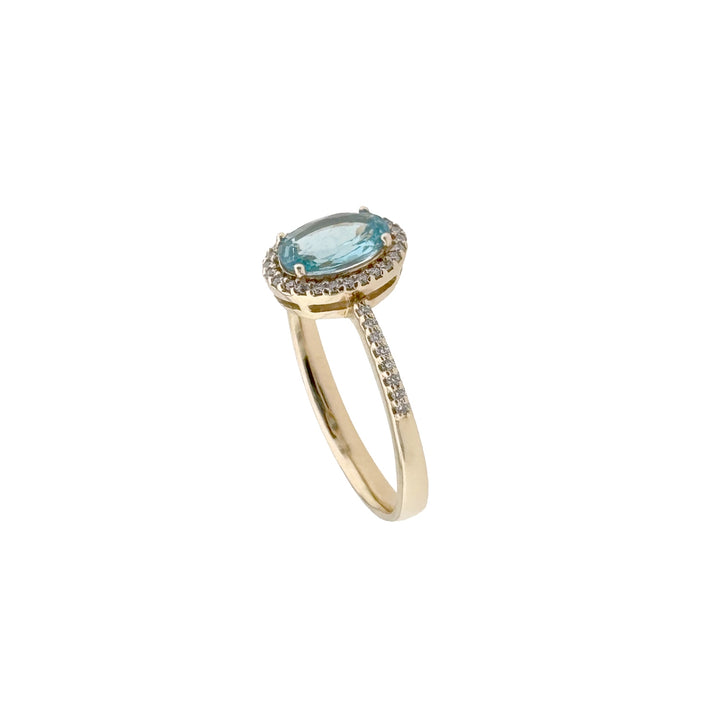 Gold Ring with Apatite
