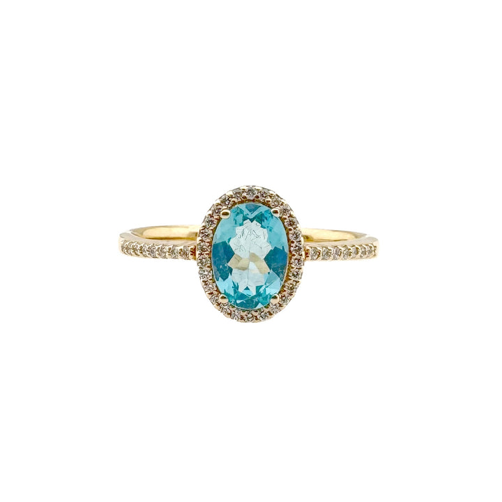 Gold Ring with Apatite