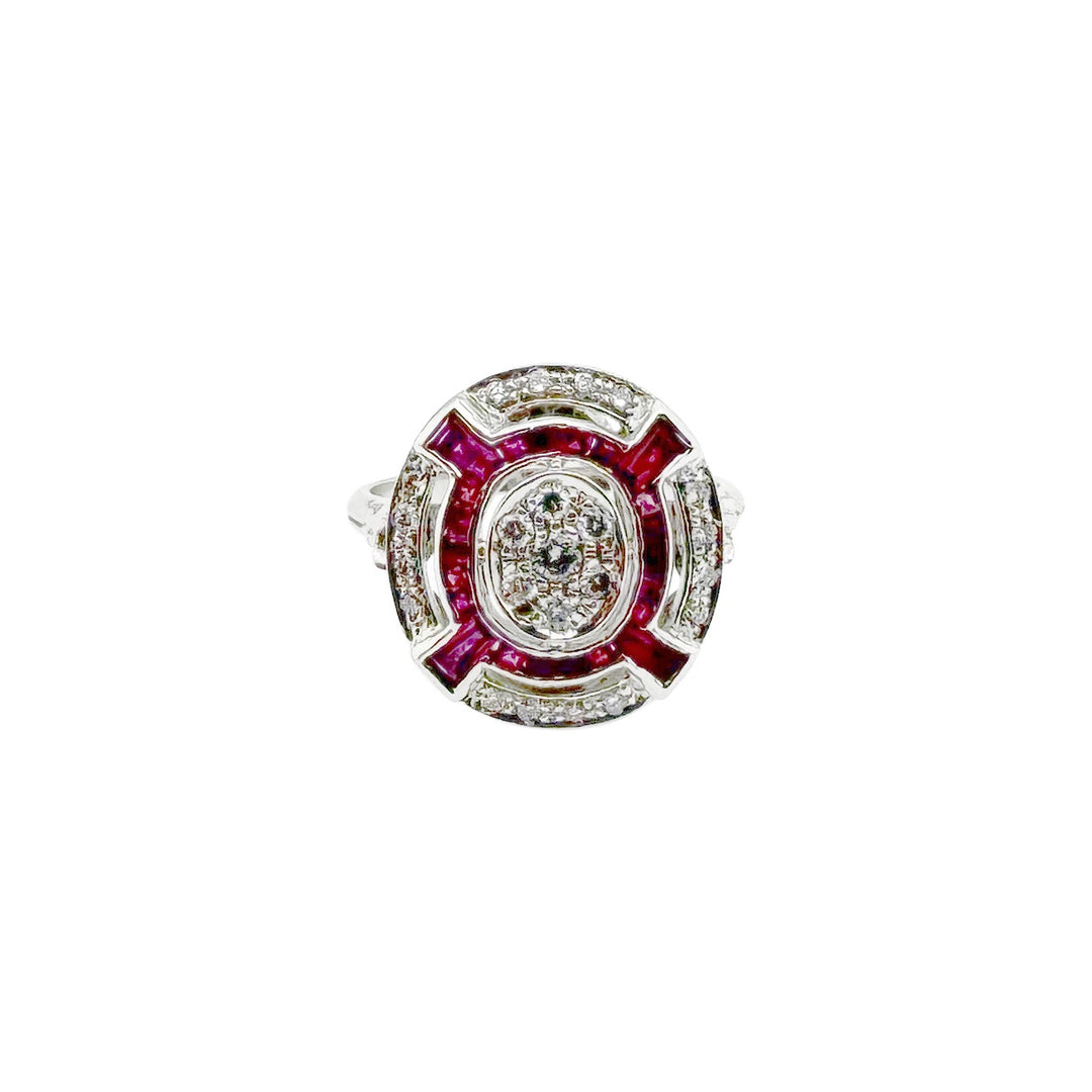 Vintage Gold Ring with Rubies