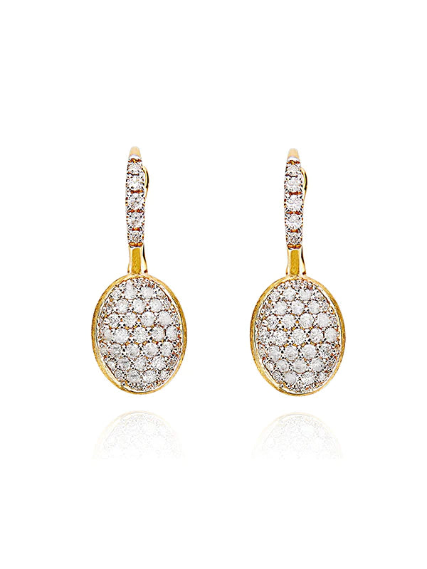 "CILIEGINE" GOLD AND DIAMONDS BALL DROP EARRINGS (SMALL)