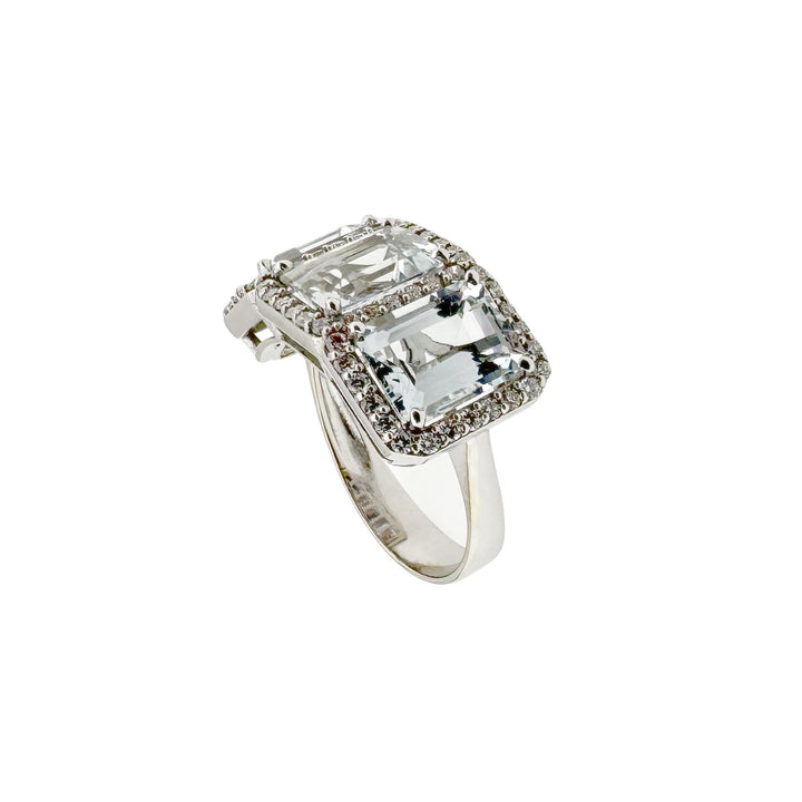 Vintage Gold Ring with Aquamarine