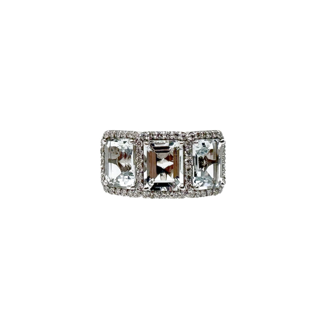 Vintage Gold Ring with Aquamarine