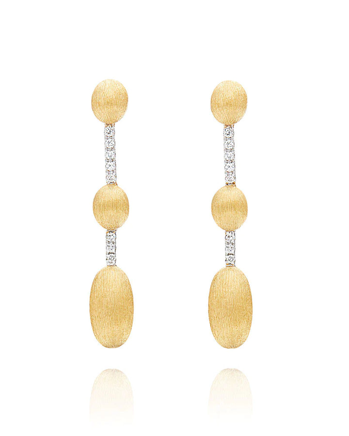 "DANCING ÉLITE" GOLD AND DIAMONDS HANDMADE EARRINGS