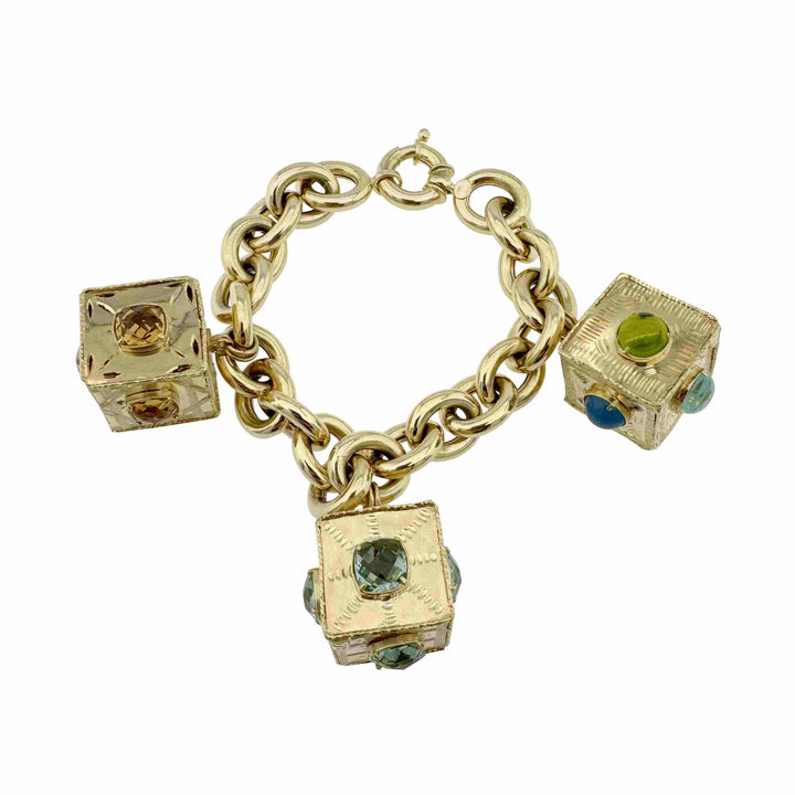 Gold Bracelet with Stones