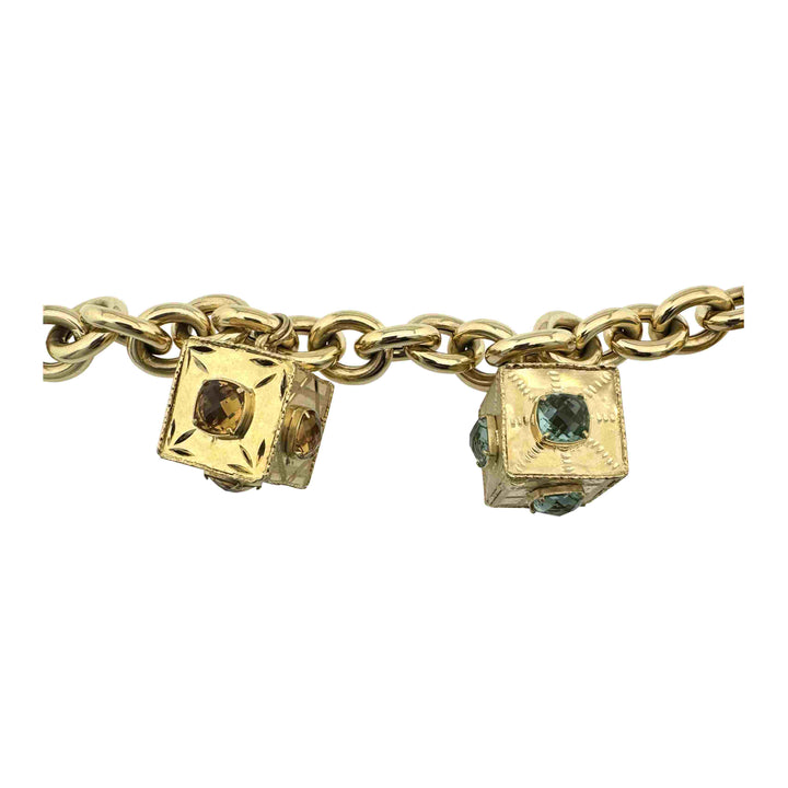 Gold Bracelet with Stones