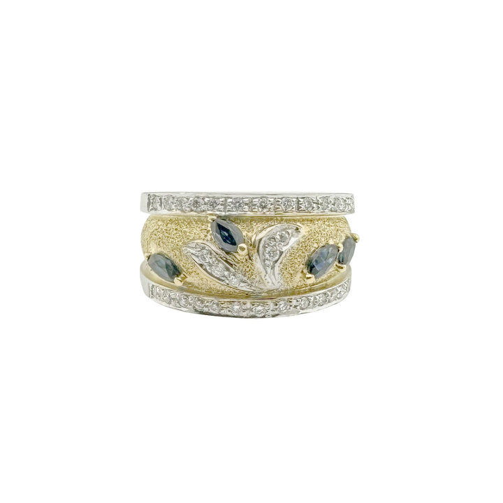 Gold Ring with Sapphires