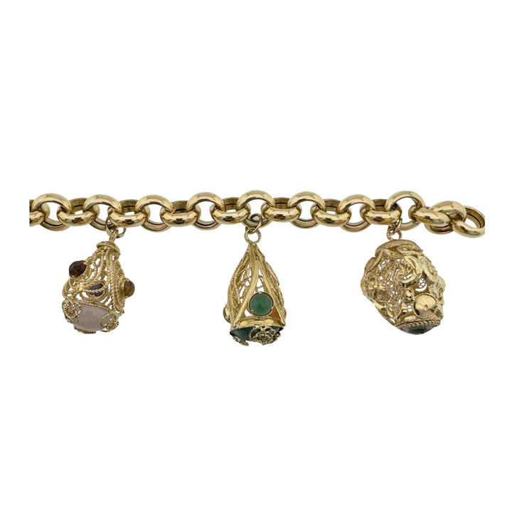 Gold Bracelet with Stones
