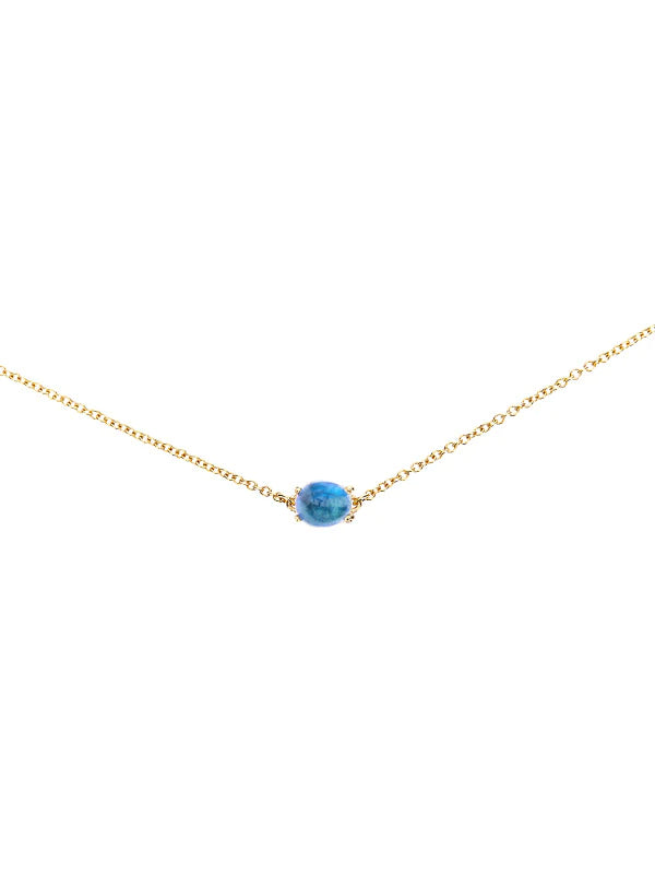 "AZURE" GOLD, LONDON BLUE TOPAZ AND AQUAMARINE CHOKER