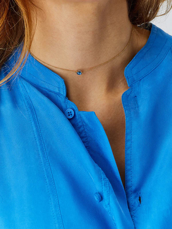 "AZURE" GOLD, LONDON BLUE TOPAZ AND AQUAMARINE CHOKER